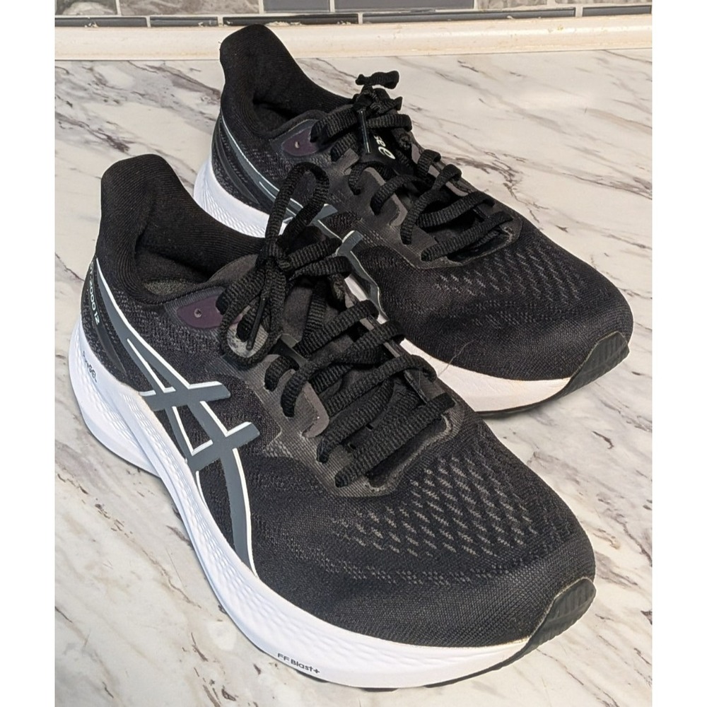 Asics GT-2000 12 Black and White Running Shoes Women's Size 8.5 Wide - Picture 7 of 12